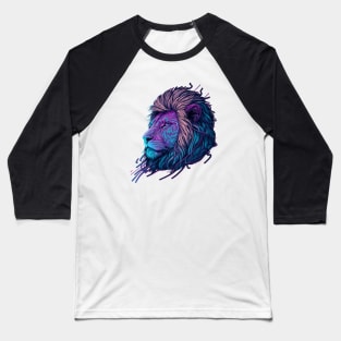 Glowing Lion Face Baseball T-Shirt